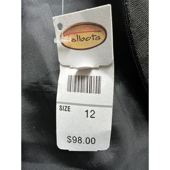 Talbots Womens Size 12 Irish 100% Linen Lined Ankle Pants Black Old Stock NWT - Picture 10 of 11